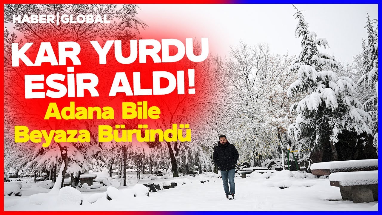 Kar Yurdu Esir Aldı! Adana'da Her Yer Beyaza B&uuml;r&uuml;nd&uuml;! İşte İl İl Hava Durumu!