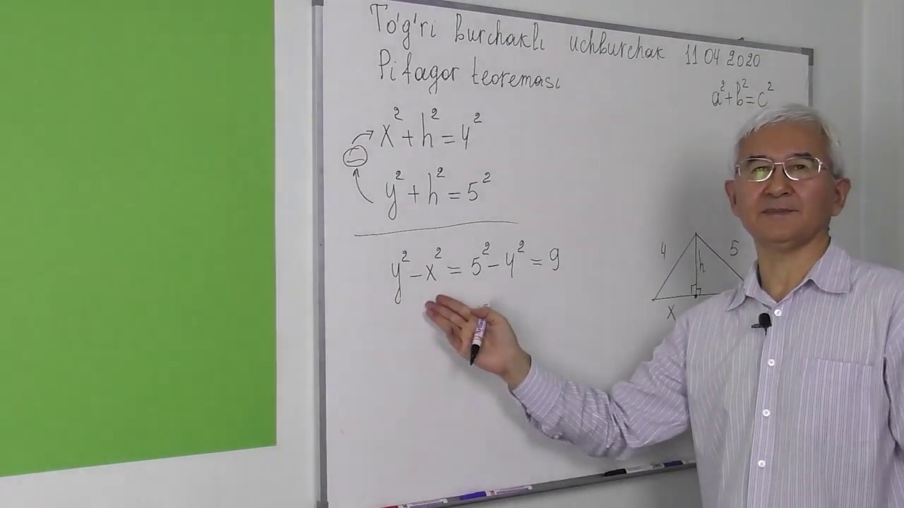14.2  To'g'ri burch ucb  Pifagor teoremasi  Masa