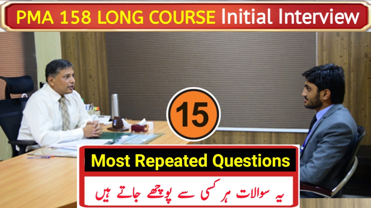 Pma 158 Initial interview most important and Repeated questions | 158 pma Initial interview essay