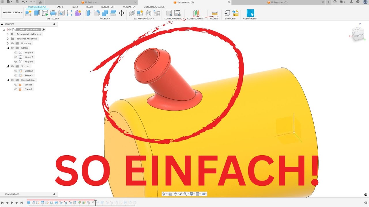 Das sollte jeder können! Winkel konstruieren Fusion Autodesk Deutsch Tutorial CAD
