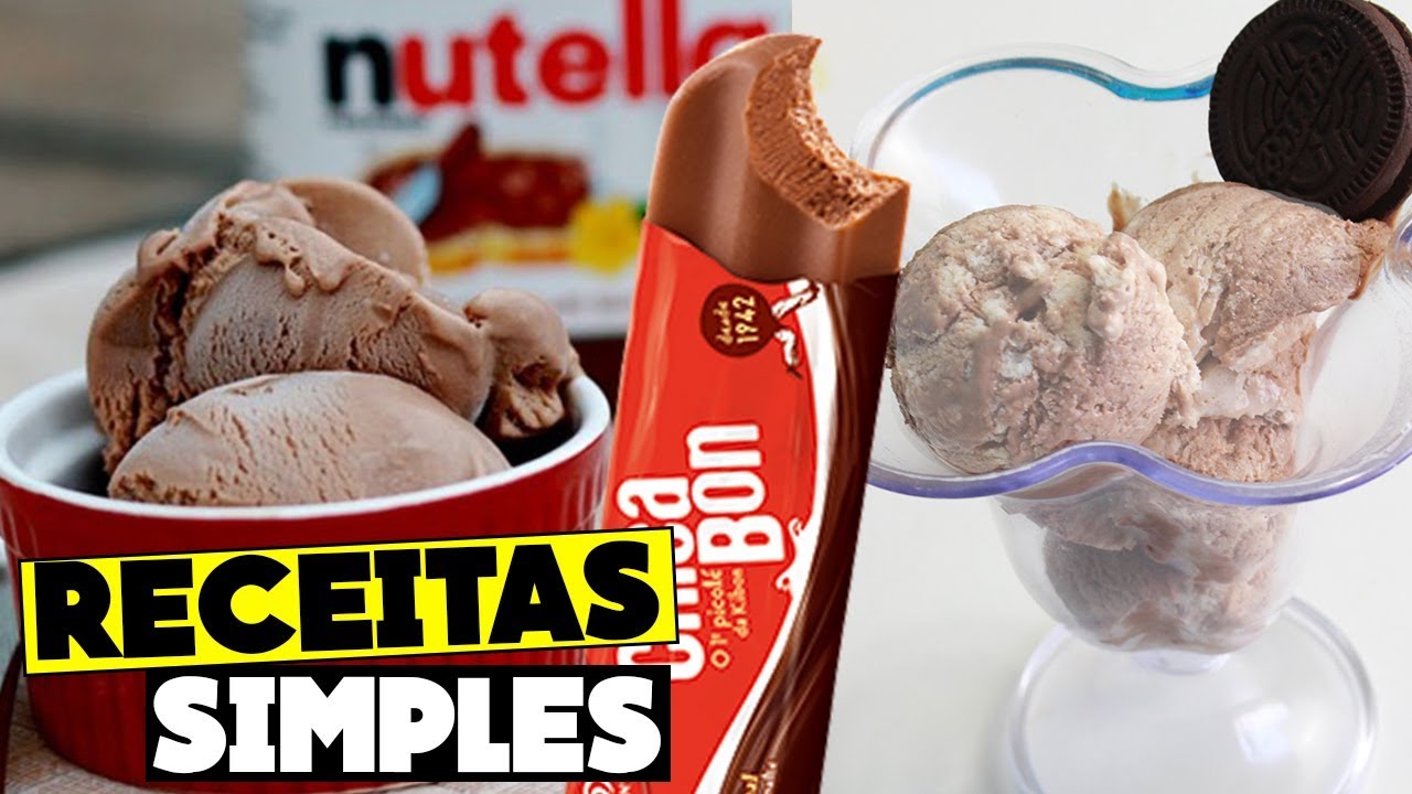 3 RECEITAS DE SORVETE MAIS FÁCEIS, GOSTOSOS E BARATOS DO MUNDO