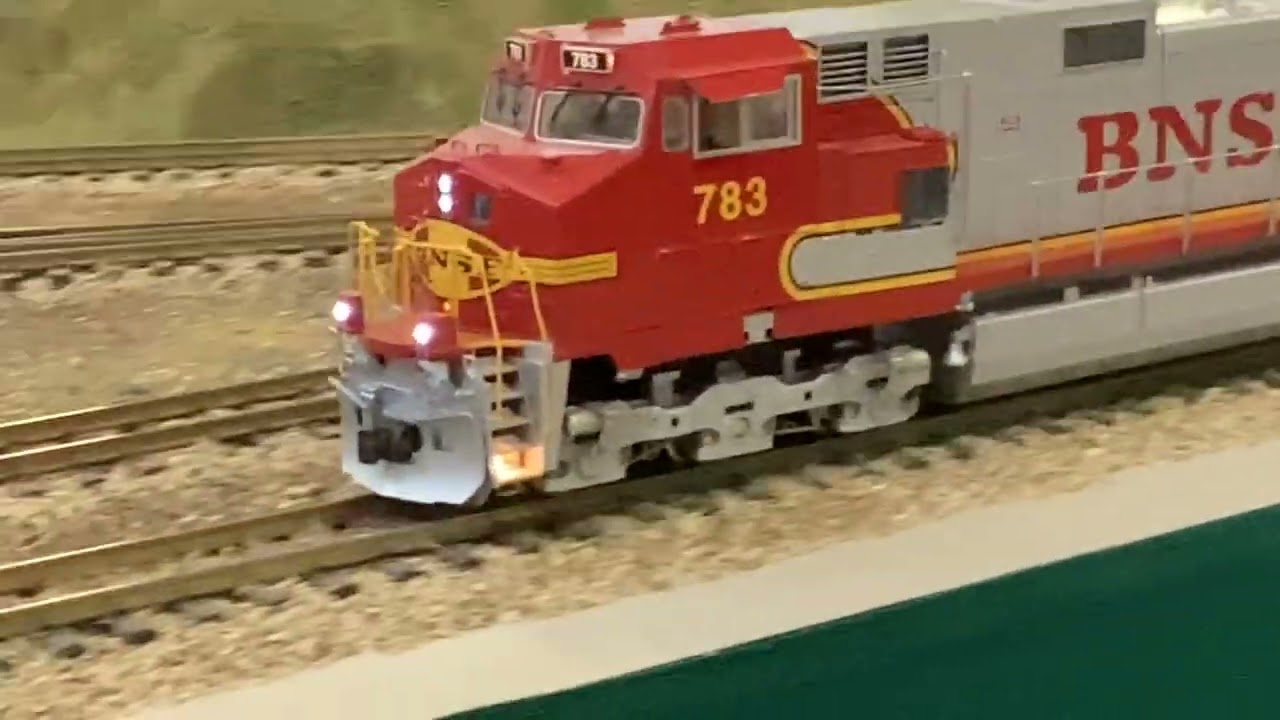 BNSF 1119 meats with BNSF 738 BNSF Santa Fe locomotive