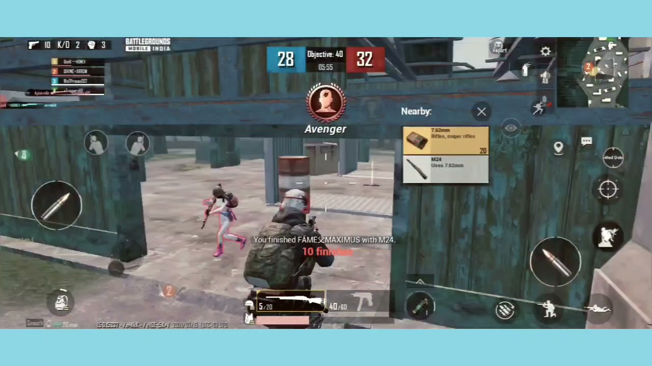 1v9 only m24 #bgmiforever #sniper #assaulter