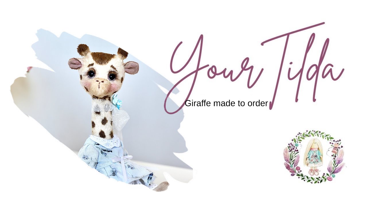 OOAK stuffed Giraffe Custom plush Toy, Collectible weighted Giraffe Art animal decor