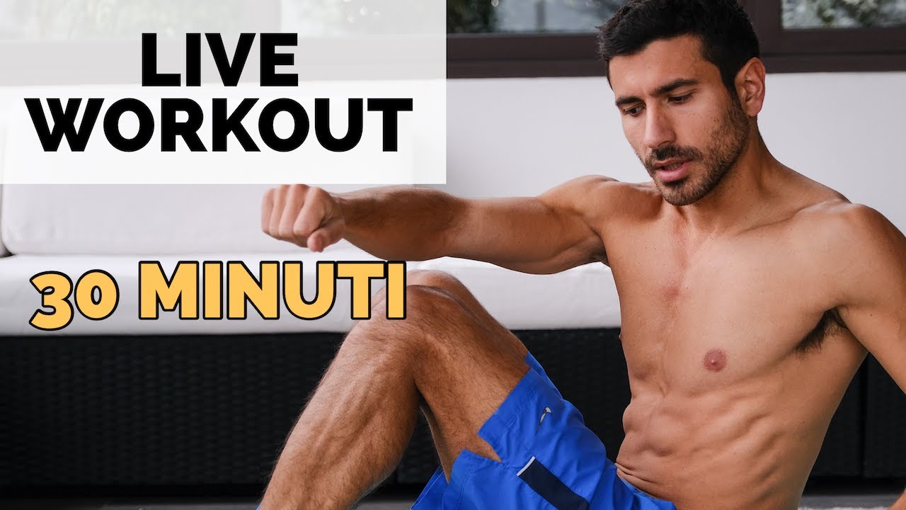 LIVE WORKOUT, 30 MINUTI (SPACCA ADDOME+PARTE ALTA) | Cotto al Dente