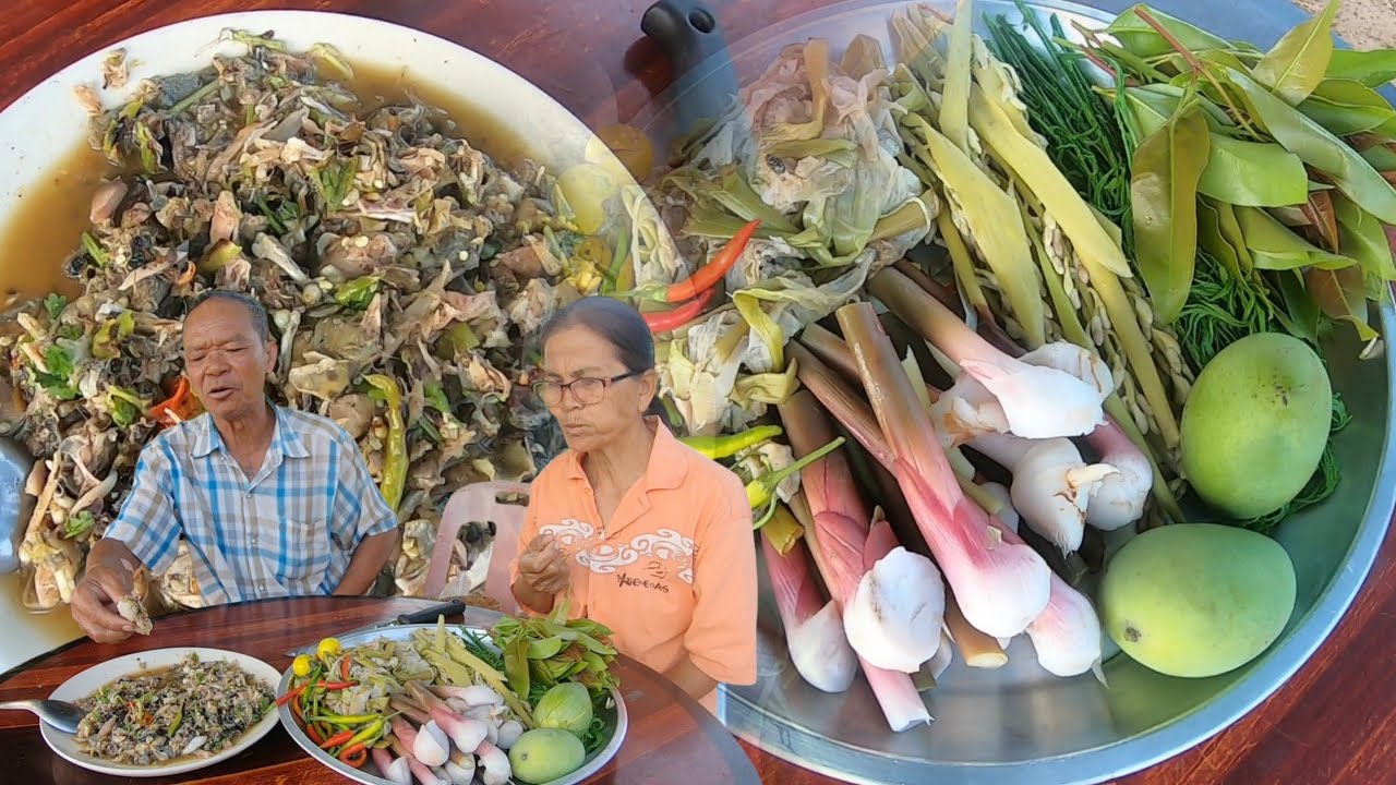 ป่นกบนา!! ย่างพริกเผา เครื่องปรุงบ้านๆม้วนผักบ้านสวน คุ้ยข้าวคำใหญ่ๆแซบคัก