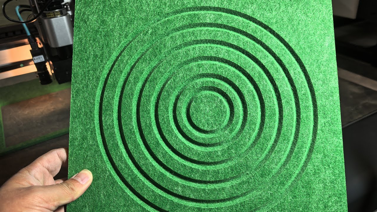 Pneumatic Dual V-Groove Tool for 9mm Acoustic Panels | 2X Faster Circular V-Grooving | AMOR CNC