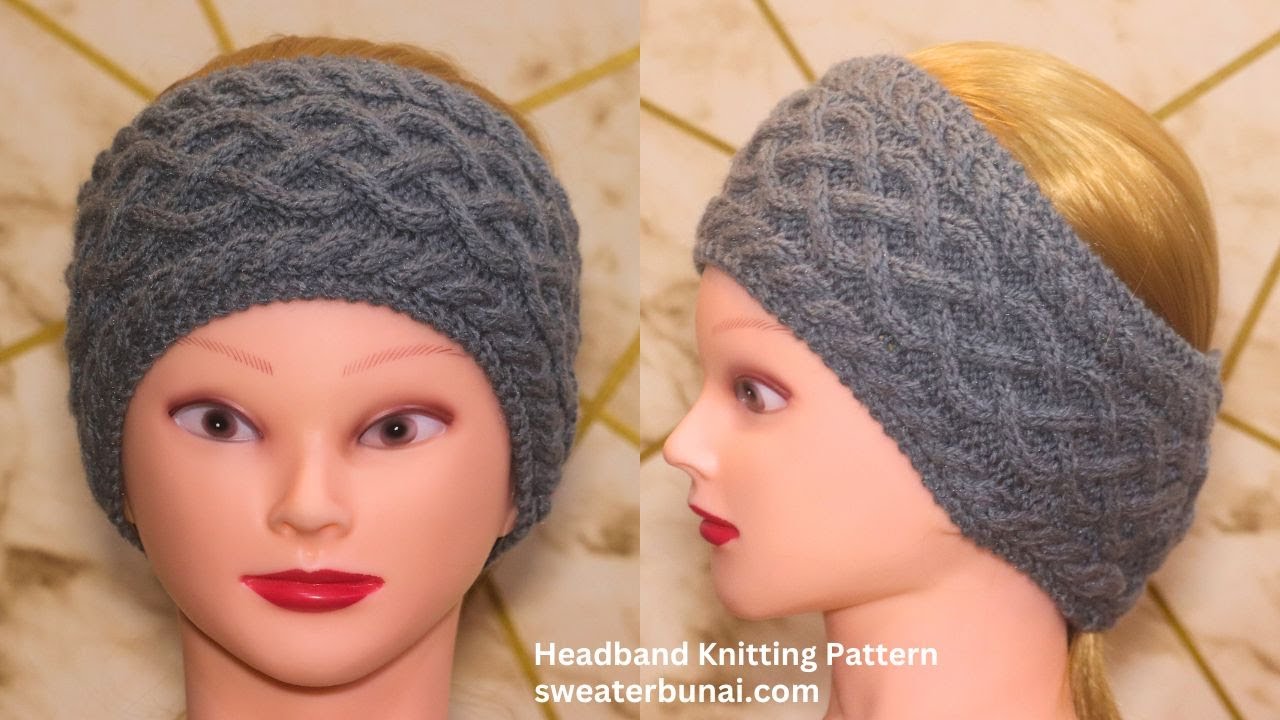 Chunky cable knit headband pattern for beginners | Free headband knitting pattern for women.