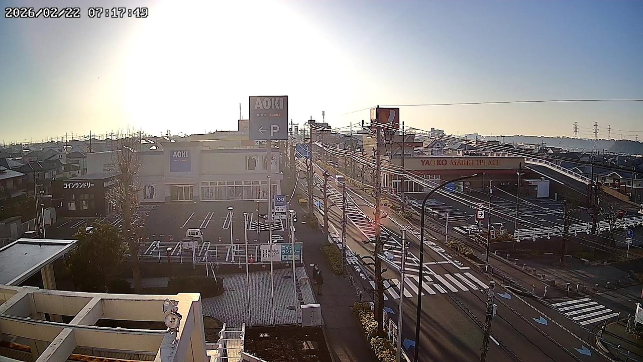 千葉県千葉市緑区おゆみ野中央バザール通りライブカメラ Chiba Chibashi Live camera.world.cam