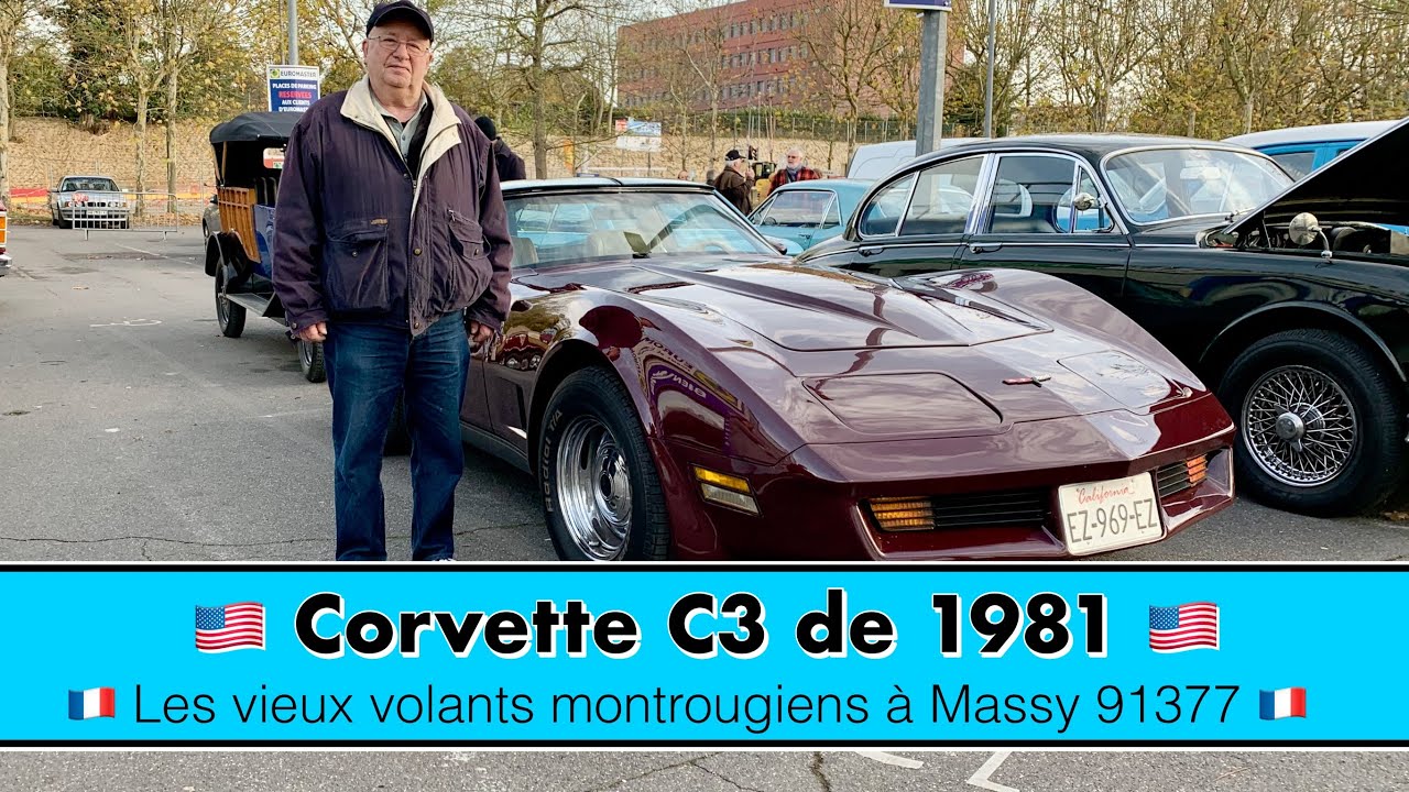 🇺🇸 Corvette C3 de 1981 🇺🇸 Les vieux volants montrougiens à Massy 91377 🇫🇷