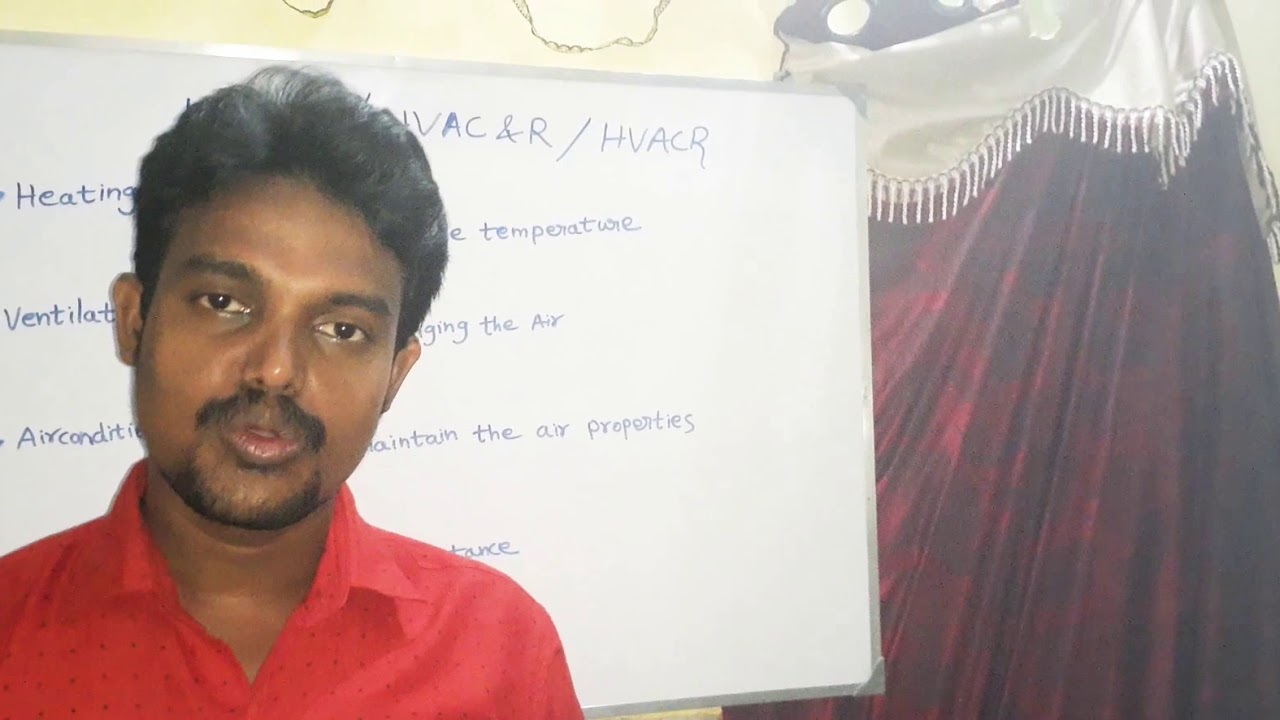 HVAC/HVACR--Heating, Ventilation, Air conditioning, Refrigeration | Tamil