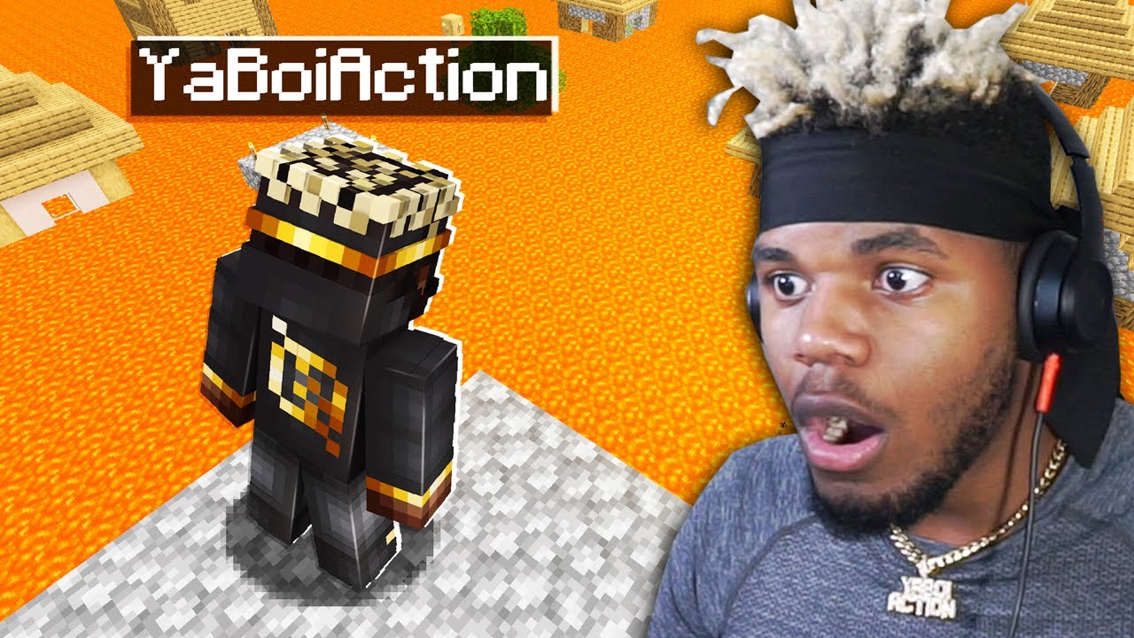 Minecraft but the floor is lava...