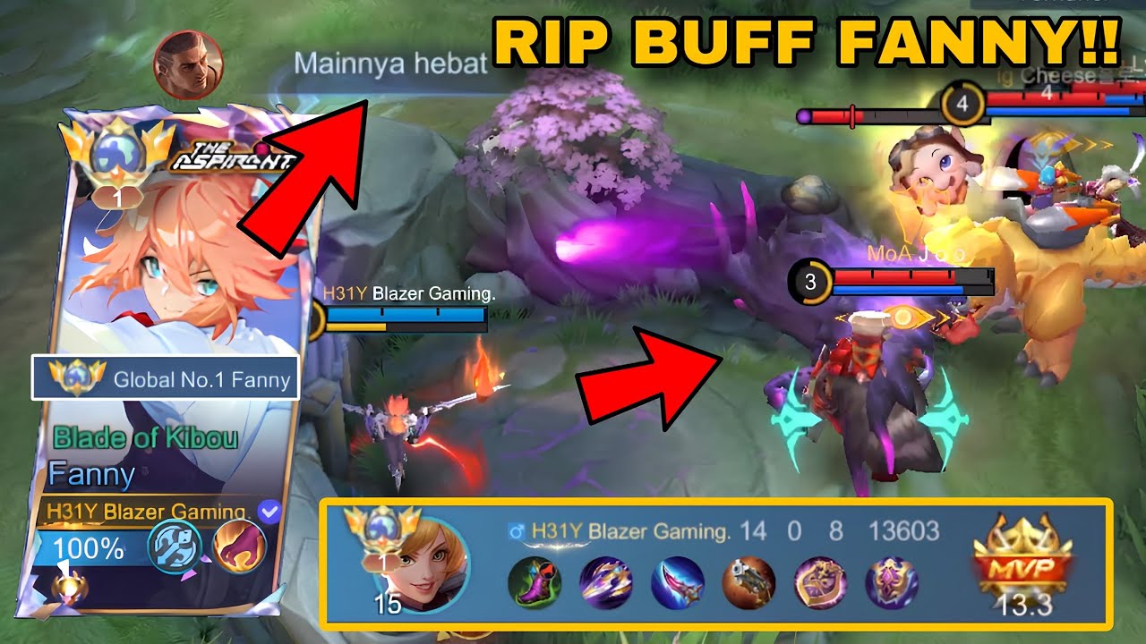 BLAZER TOP GLOBAL 1 FANNY SOLO RANK!! HARD CARRY TEAM!!🔥 - Mobile Legends
