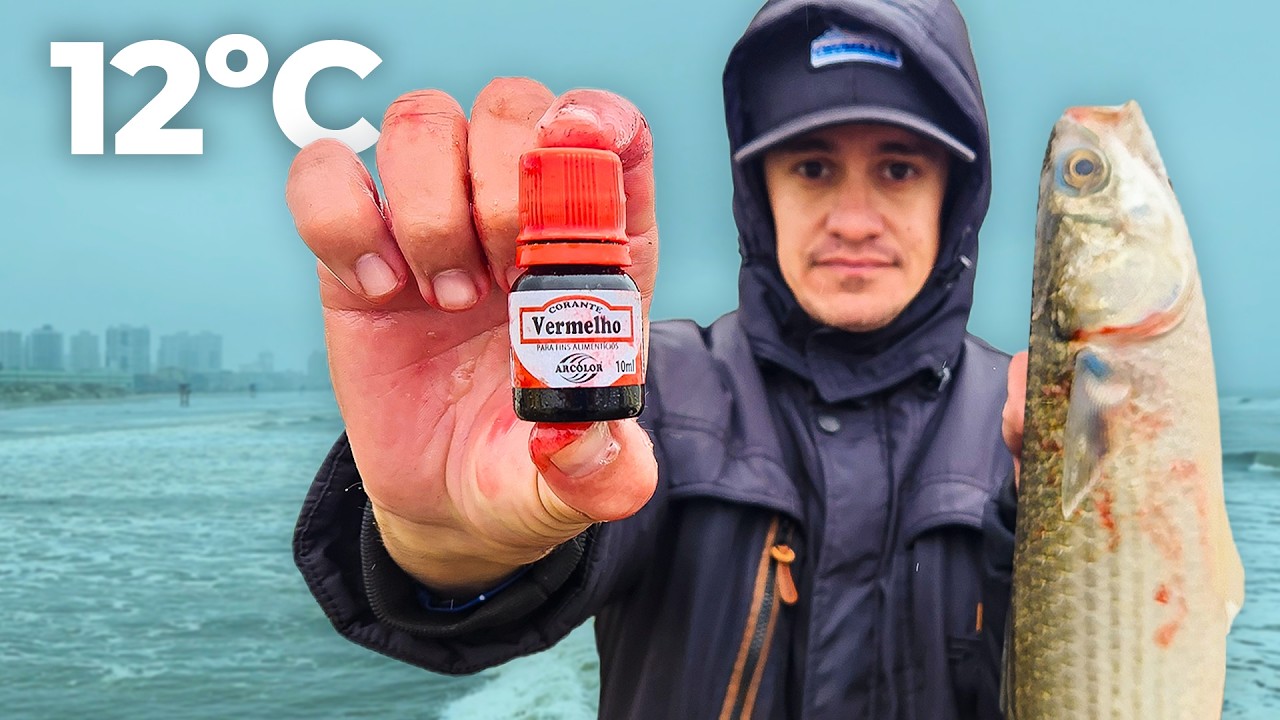 Pescando TAINHA COM ANZOL em pleno INVERNO GAÚCHO