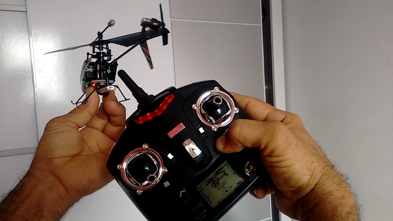 Como voar com o helic&oacute;ptero v911 pela primeira vez