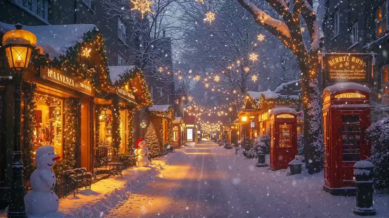 Snowfall Street Jazz ❄️ Smooth Urban Jazz Music for Winter City Atmosphere