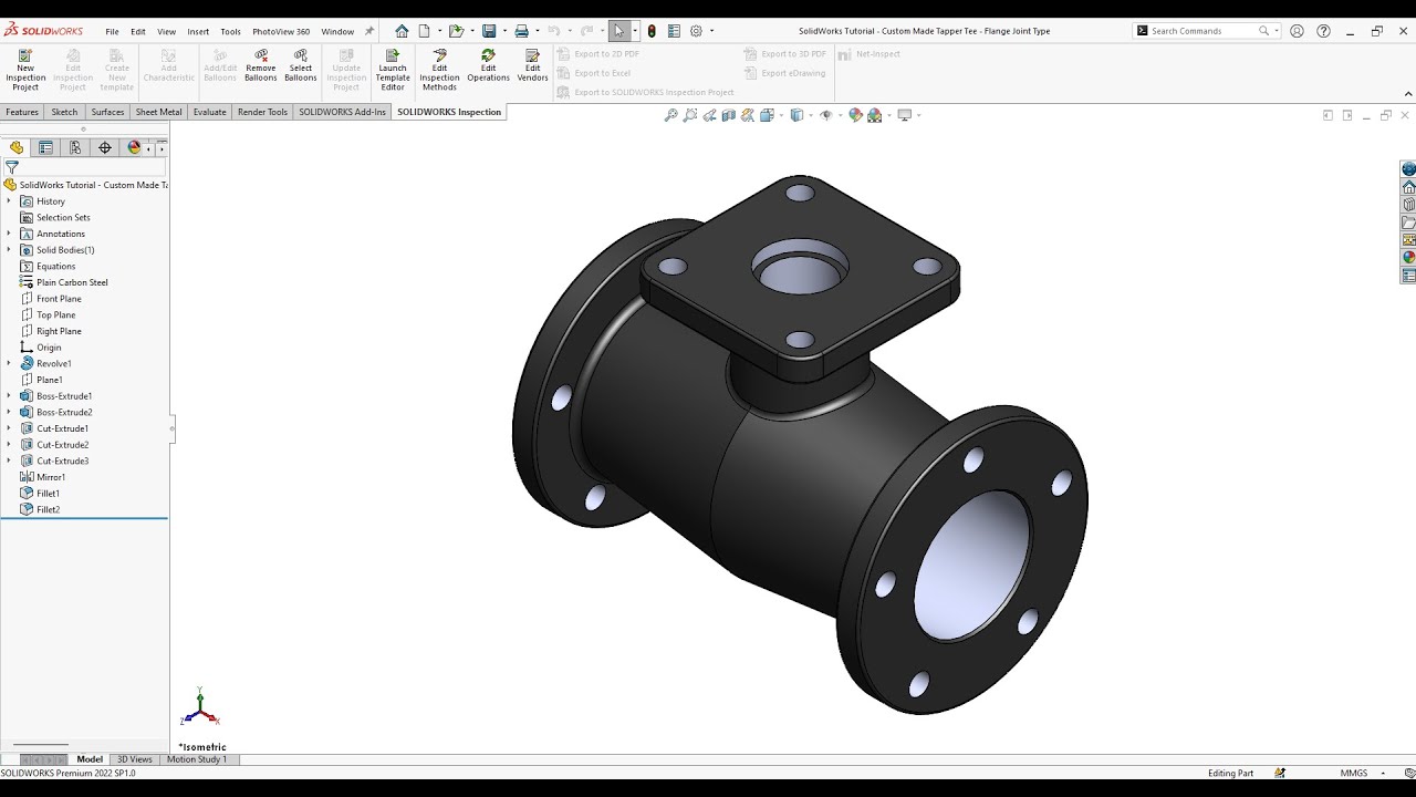 SolidWorks Tutorial: How to create a custom made Tapper Tee