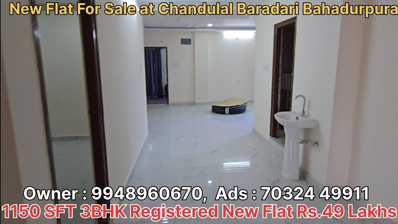 Ready To Occupy 3BHK Premium Registered #flatforsale at Chandulal Baradari Bahadurpura Hyderabad 