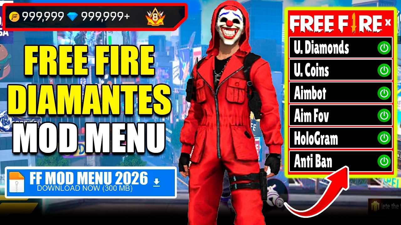 NUEVO MOD MENU PARA FREE FIRE 2026 ✅ DIAMANTES ILIMITADOS en FREE FIRE 2026 ✅ FF MOD MENU