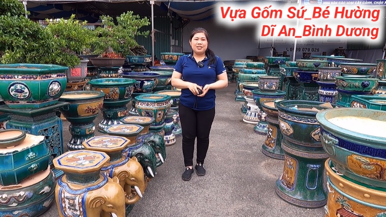 Qu&aacute; Đẹp Mắt Những Mẫu Chậu Đ&ocirc;n...Vựa Gốm Sứ B&eacute; Hường Dĩ An B&igrave;nh Dương 26.06.2023 (Lh 0964973793)