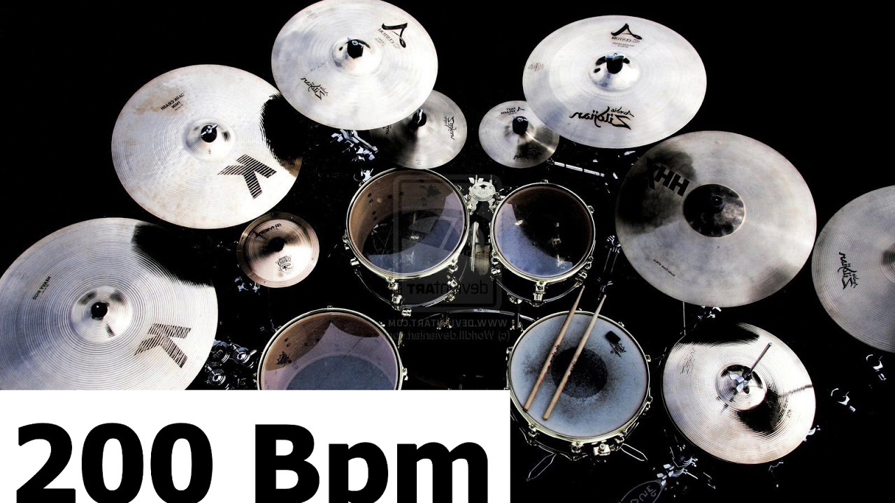 Death Metal / Death-Thrash  Drum Track (200 BPM )