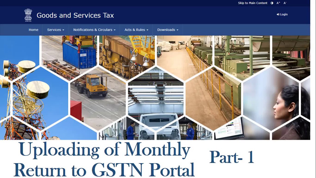 How to Upload the Monthly Return (GSTR 1)in GST Portal Usi