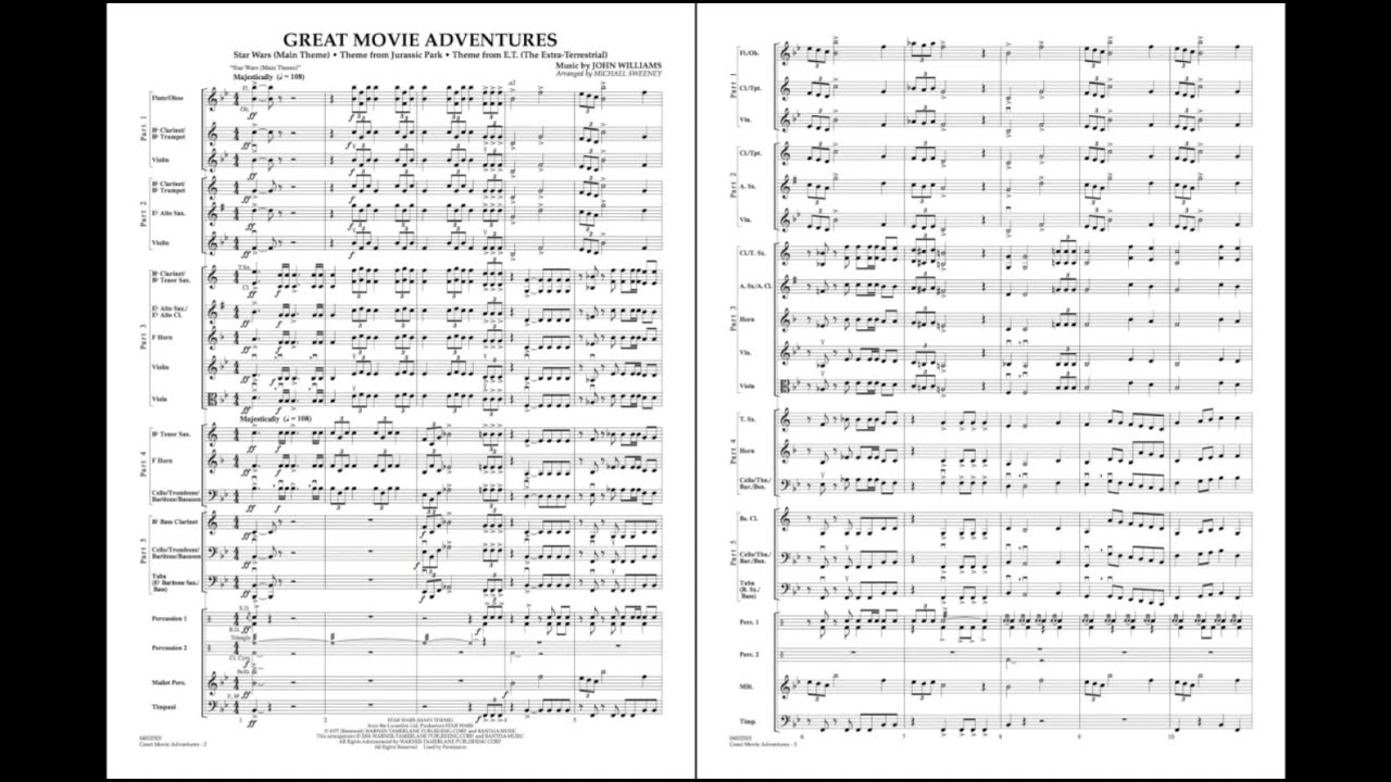 Great Movie Adventures by John Williams/arr. Michael Sweeney