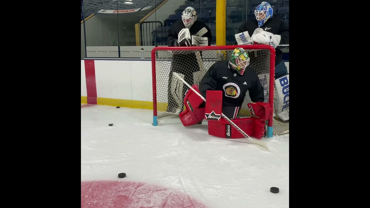 Collin Delia of the Chicago Blackhawks getting in some post work! #GetBetter