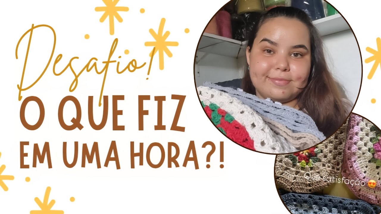 Desafio de UMA HORA crochetando!! #croche #desafio #crocheteiraBrasil 