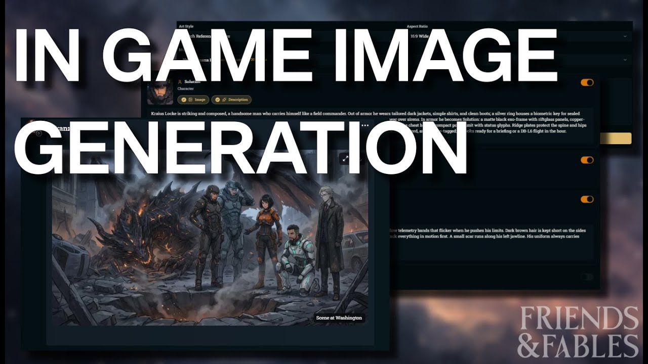 Brand New In Game Image Generation!