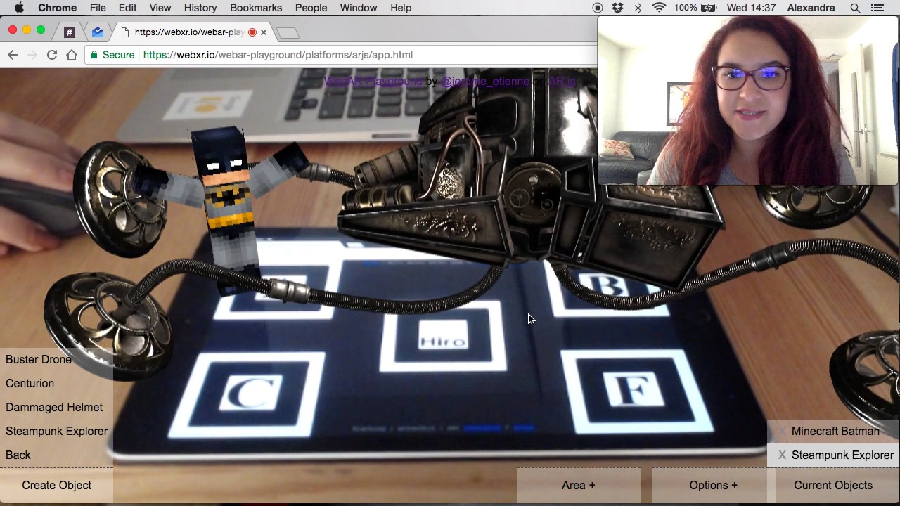 WebAR Playground: Augmented Reality in a Few Clicks!