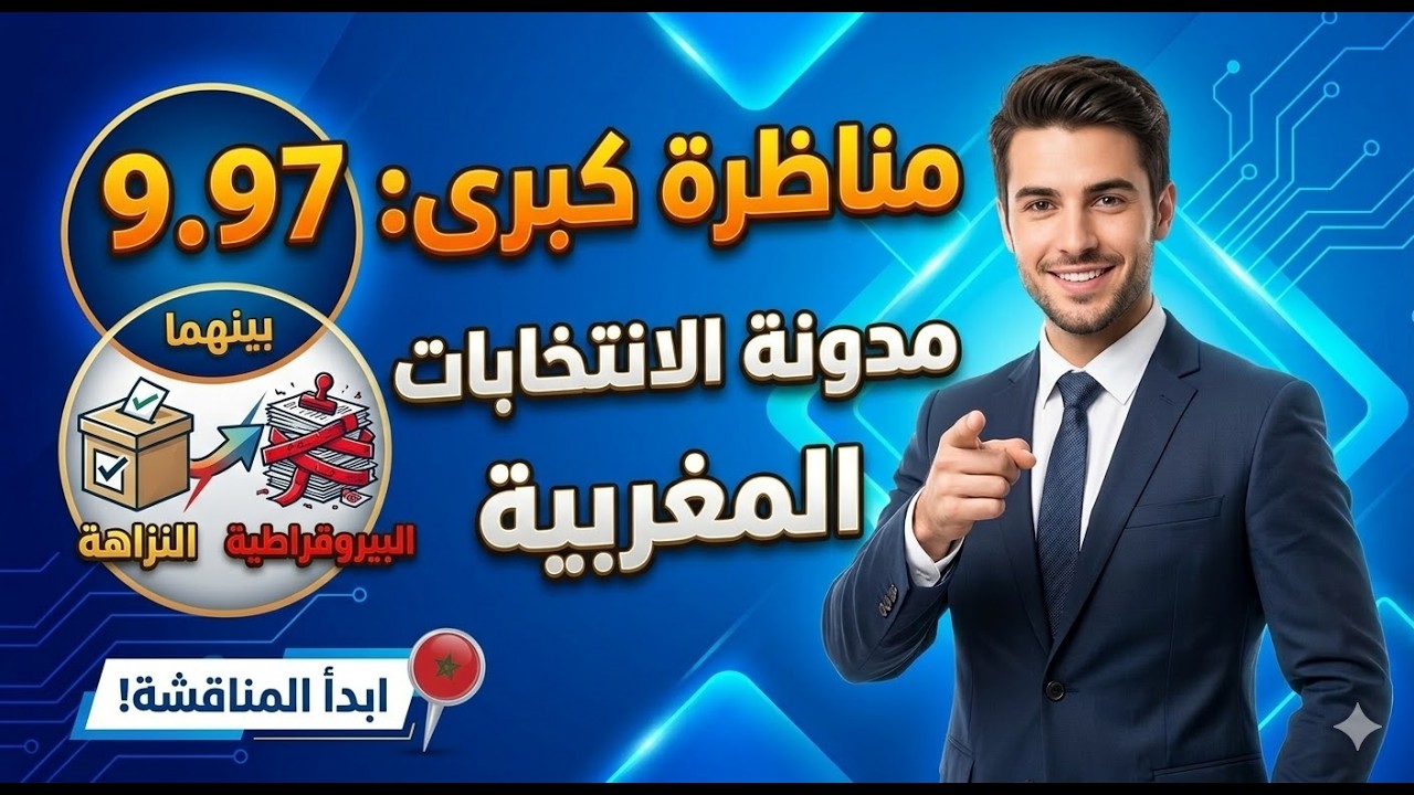 مناضرة حول مدونة الإنتخابات المغربية  بين النزاهة والبيروقراطية القانون  9.97