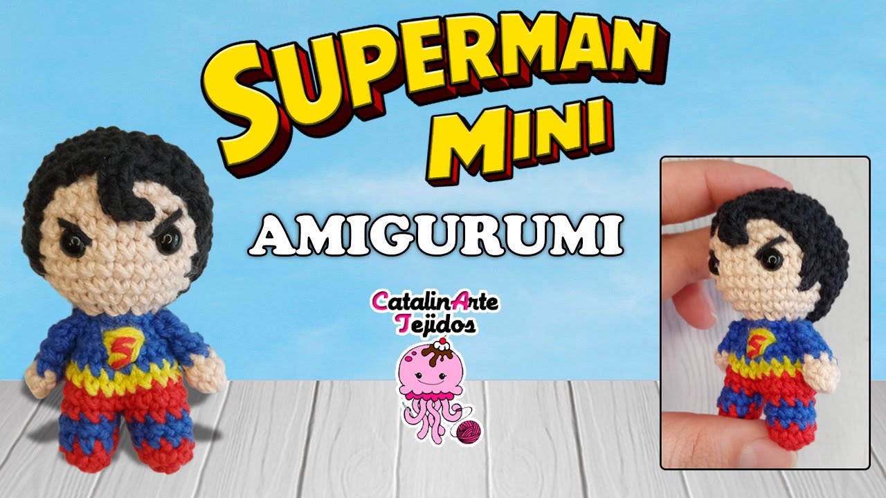 Superman mini amigurumi | CatalinArte Tejidos
