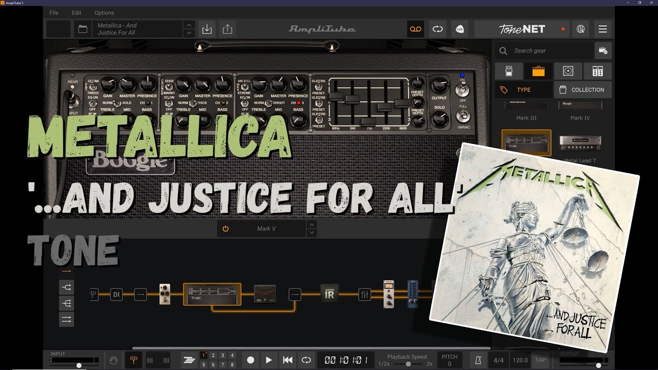 Metallica ...AND JUSTICE FOR ALL guitar tone - AmpliTube 5