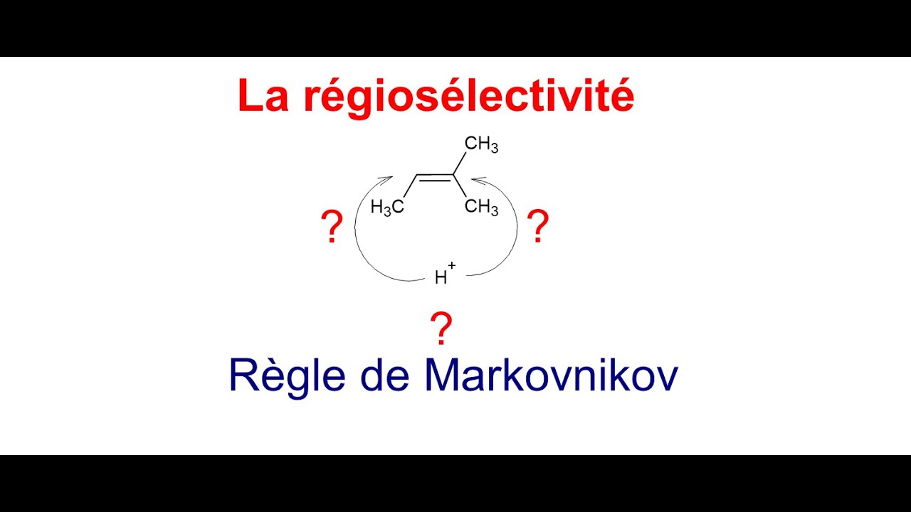 Comprendre la régiosélectivité : règle de Markovnikov (alcènes)