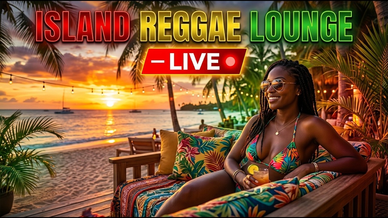 Tropical Island Reggae Live 🌊 Smooth Beach Music, Positive Mood & Calm Energy