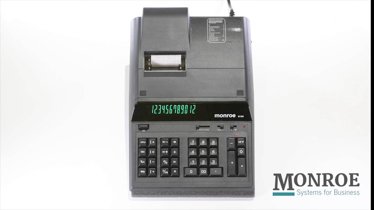 Monroe 8130 heavy-duty calculator overview