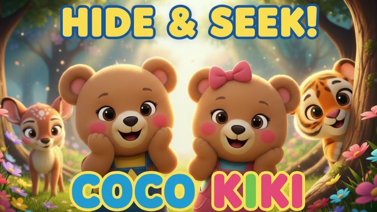 Hide & Seek in the Forest 🌳I Hide and Seek Song for Kids | Coco & Kiki Forest Adventure