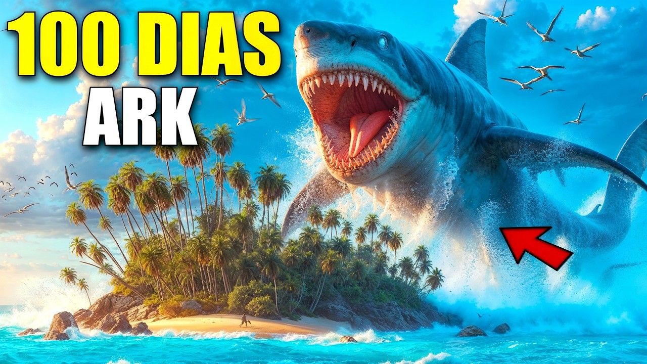 &iexcl;Pase 100 DIAS en una ISLA DESIERTA en ARK HARDCORE! (Pelicula Completa) | Temporada 2
