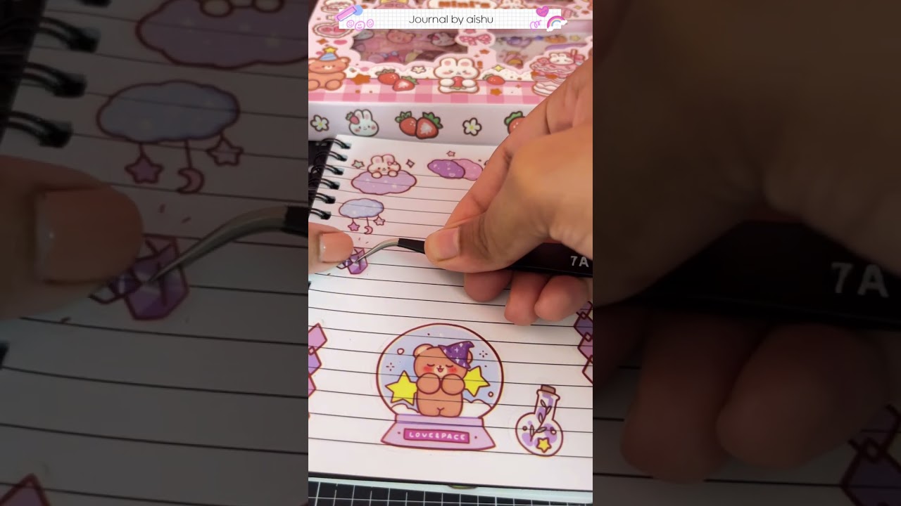 ASMR mini journal 📔 #shorts #asmr #journal #cute #kawaii #relaxing #viral #satisfying #fyp #diy 