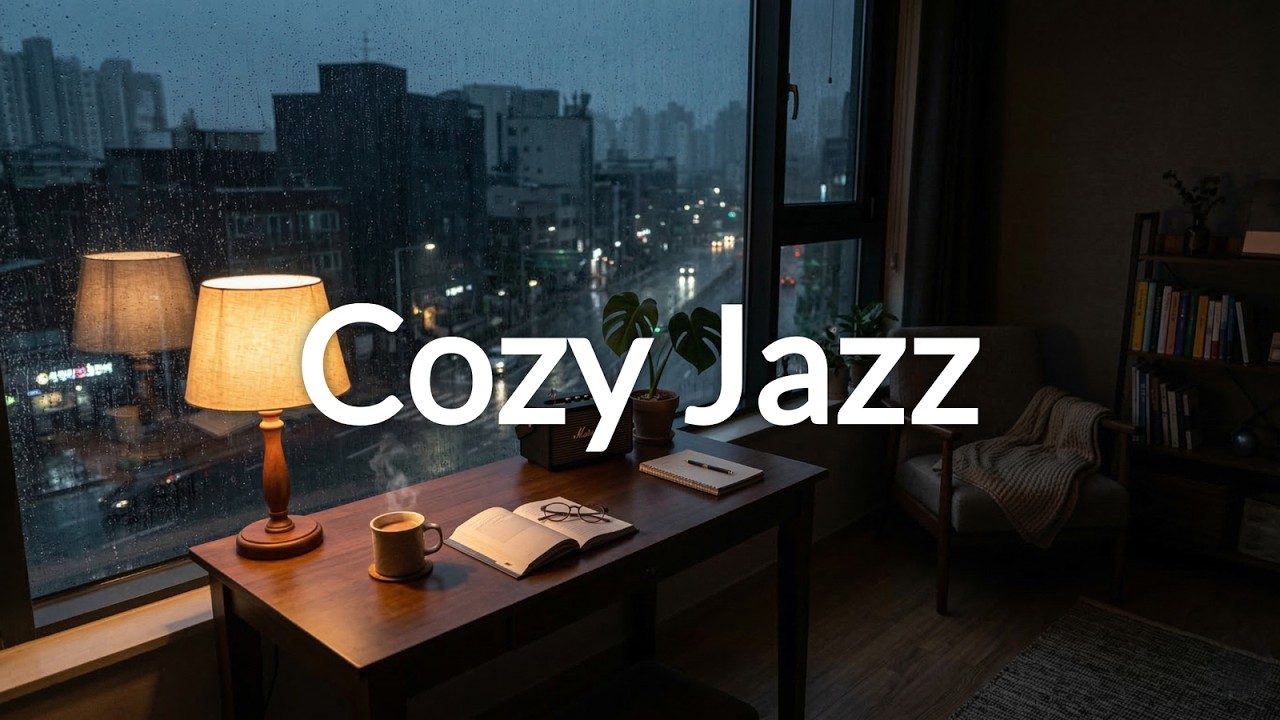 🌙 Rainy Night Jazz — Calm Café Instrumental for Focus & Late Night Relaxing