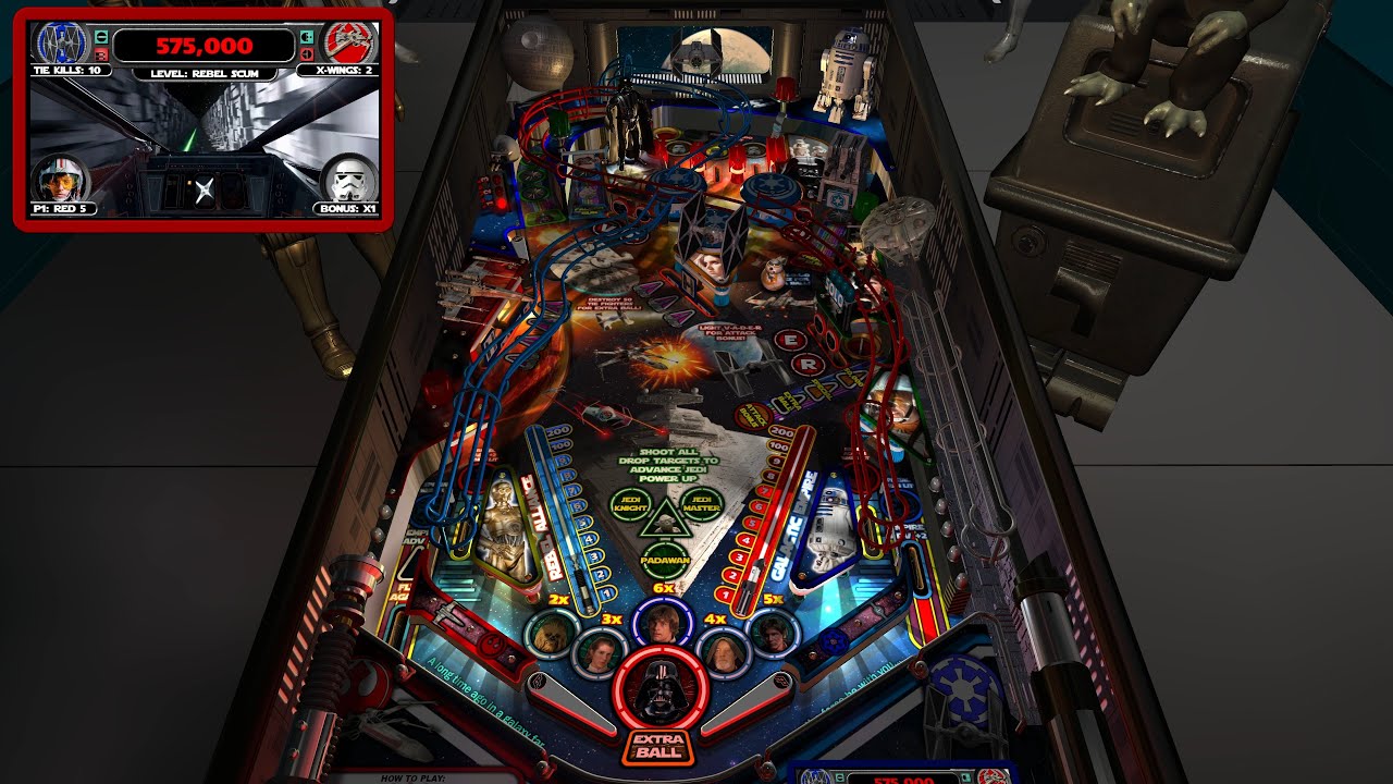 Star Wars DSA - Galactic Edition (PinEvent V2, FizX): Some gameplay because... it's Star Wars Day!
