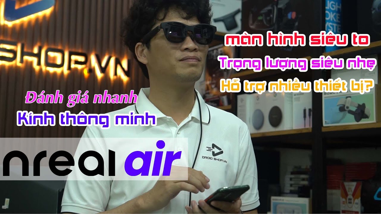 Tr&ecirc;n tay k&iacute;nh th&ocirc;ng minh Nreal Air m&agrave;n h&igrave;nh si&ecirc;u to khổng lồ