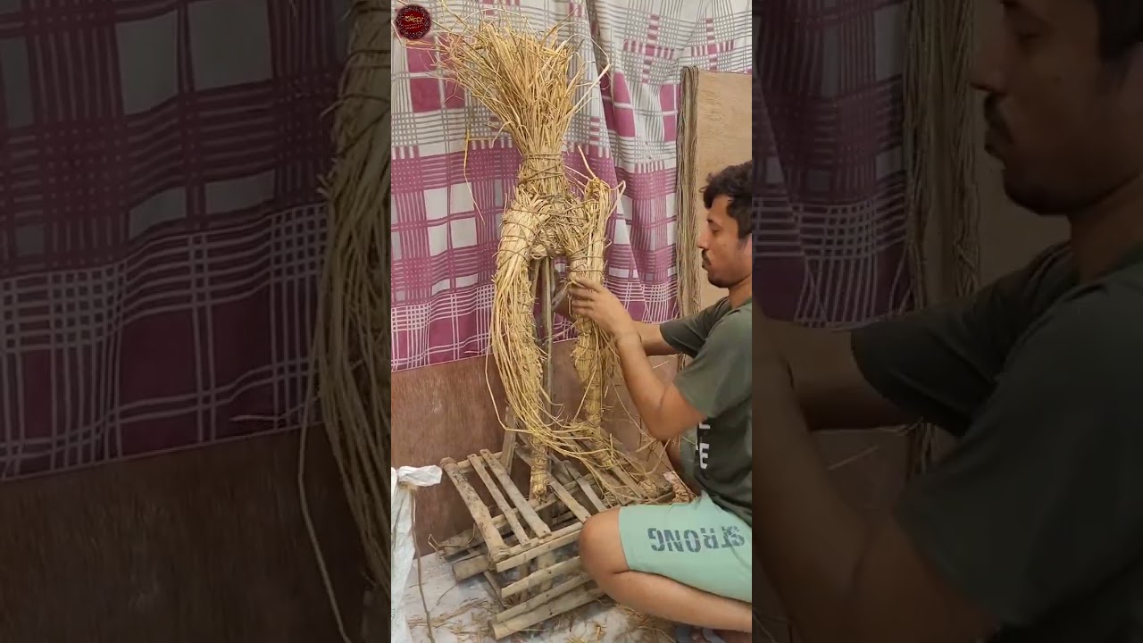 Part 1 || সরস্বতী ঠাকুরের মের বাধার পদ্ধতি||  Making of saraswati idol structure || 2025 
