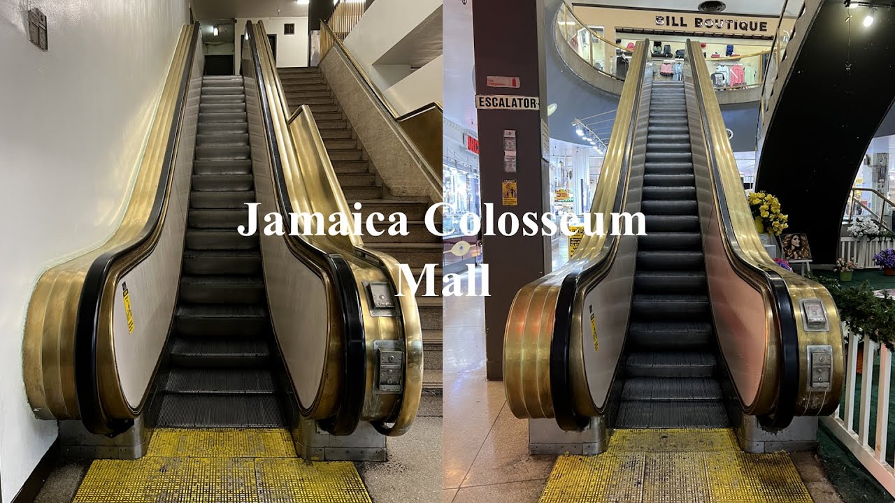 2 Vintage OTIS Medium-File Escalators - Colosseum Mall - Jamaica, NY