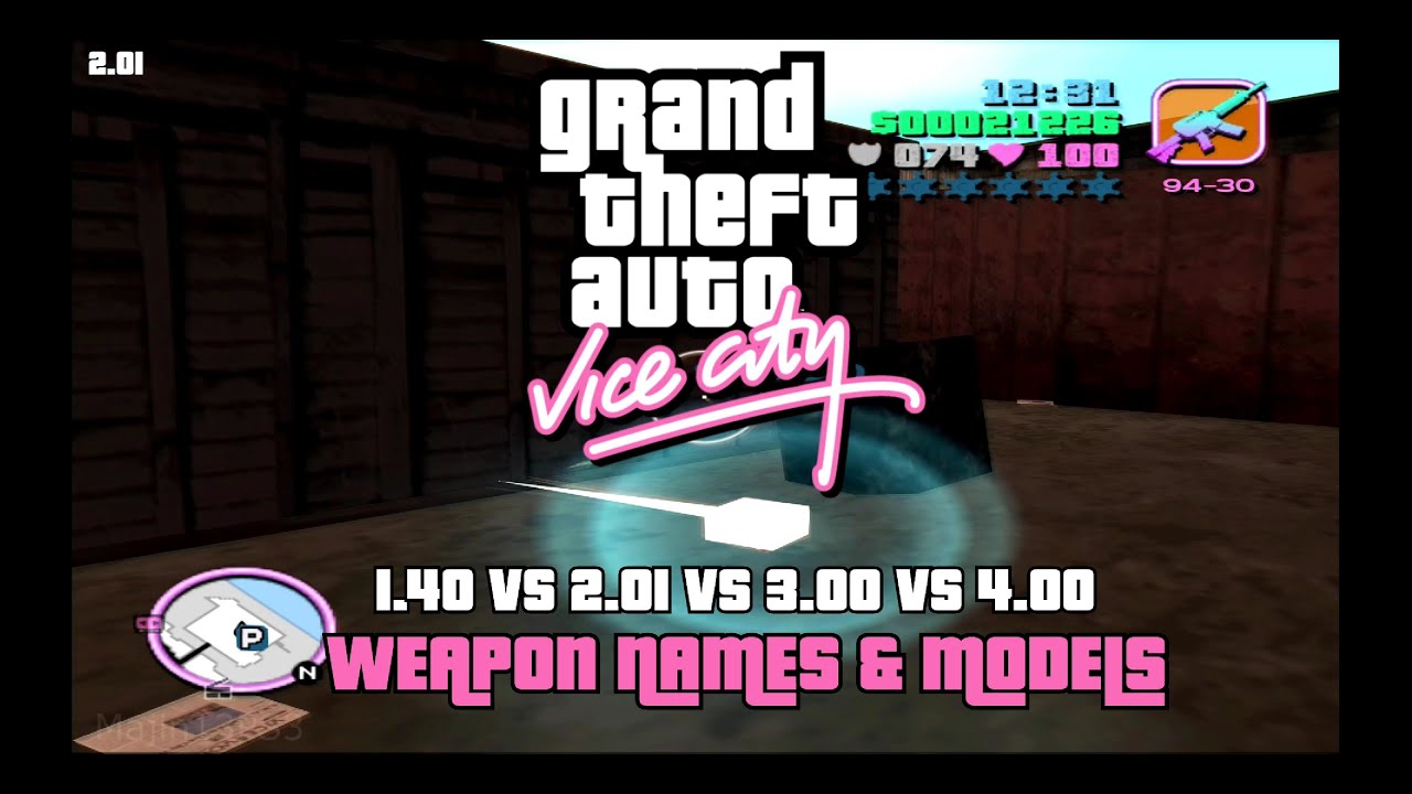GTA Vice City 1.40 - Exclusive Features - Weapon Names & Models