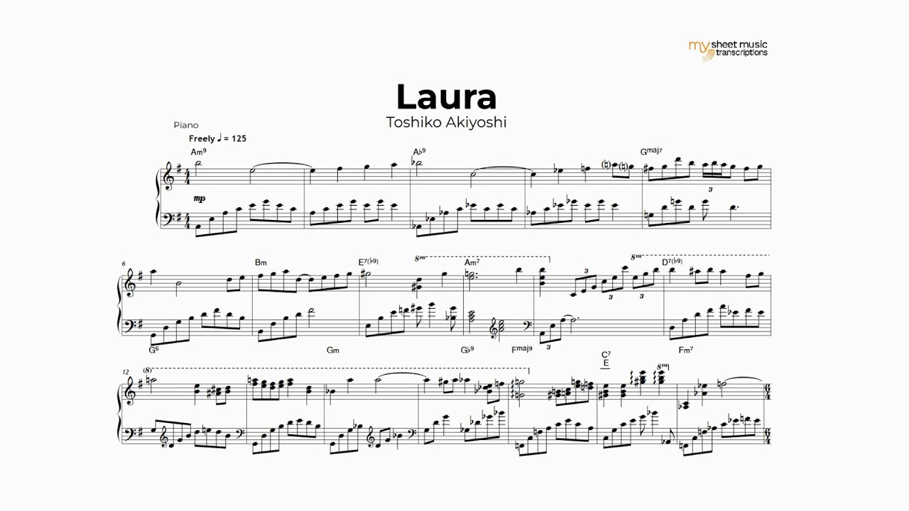 Toshiko Akiyoshi - Laura (Jazz Transcription)