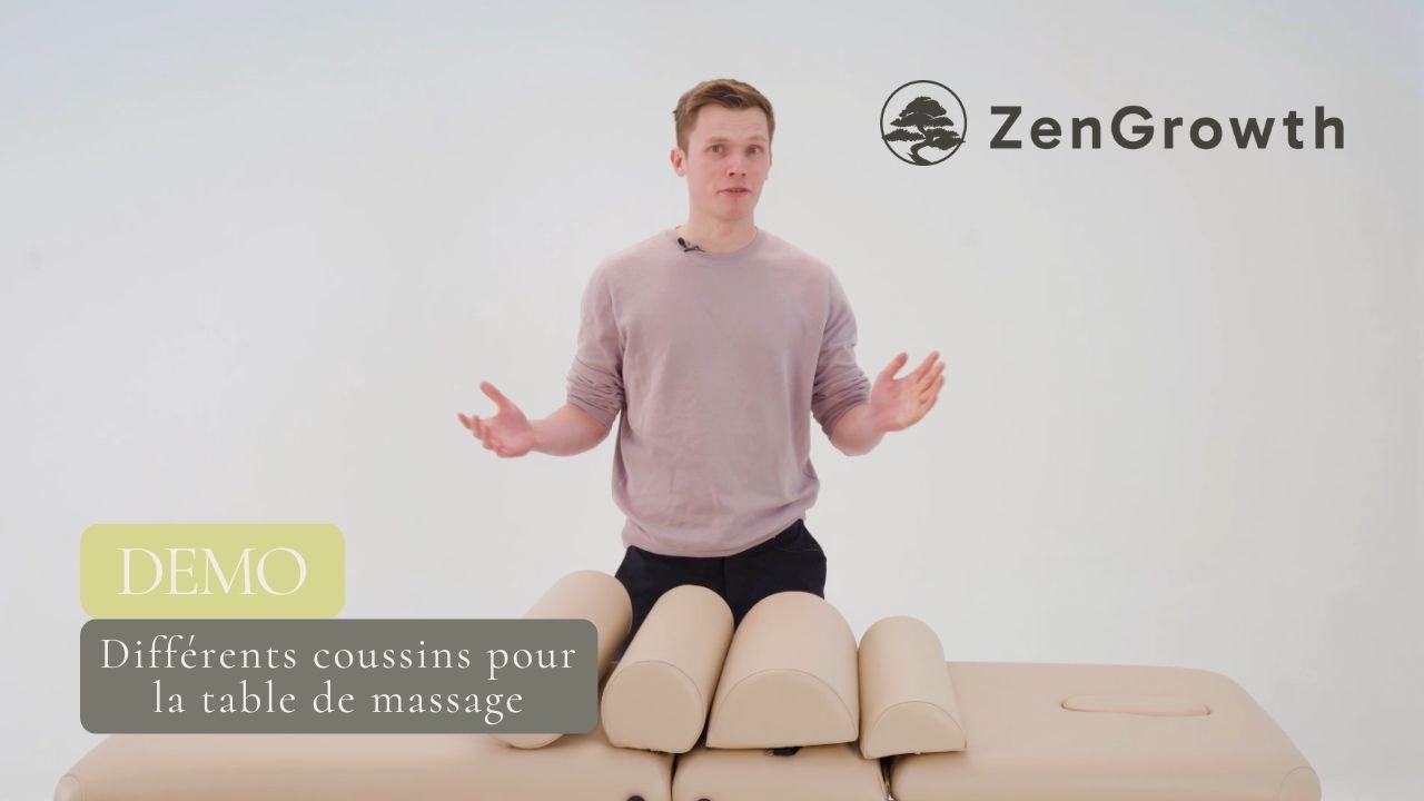 Différents coussins pour la table de massage