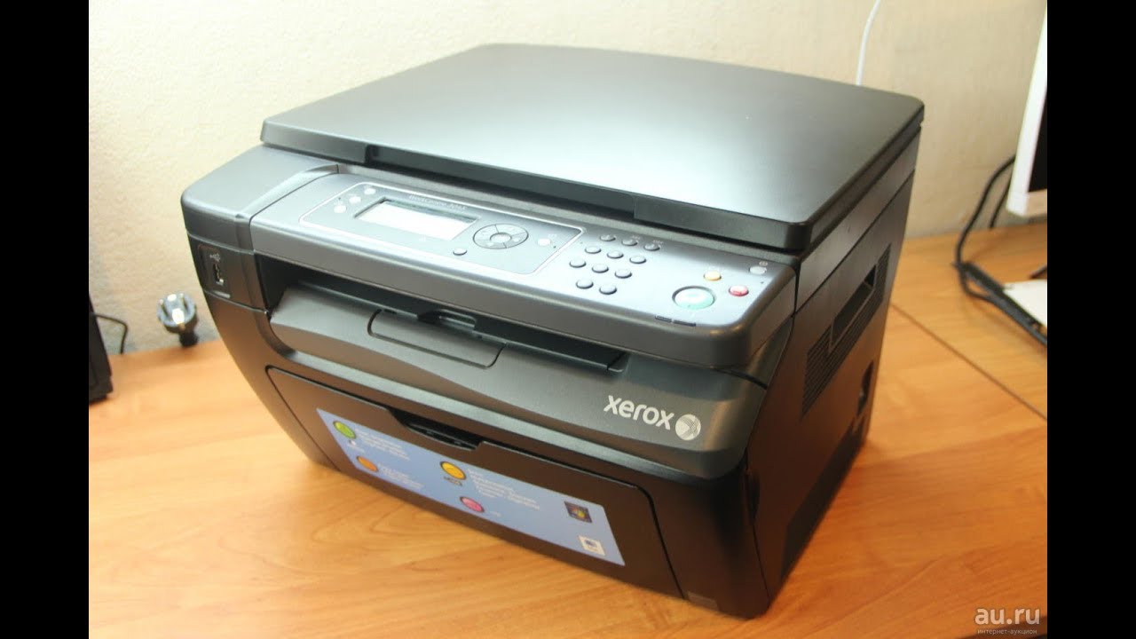 МФУ Xerox WorkCentre 3045 замените тонер картридж, застряла бумага, задняя дверца открыта