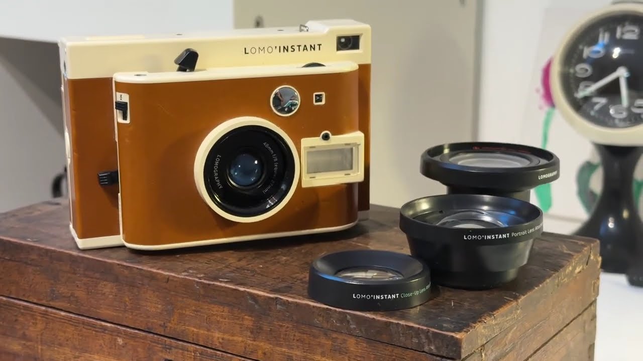 Lomography Lomo'Instant Sanremo Edition Camera + 3 Lenses, Vintage Style Compact Instant Camera